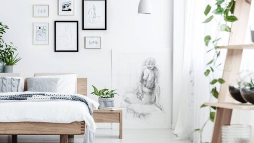 Sypialnia w stylu mid-century modern